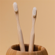 bamboo toothbrushes, front view